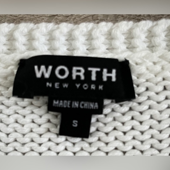 🆕 Worth cotton color block sweaterer in black and white size small - Picture 5 of 7